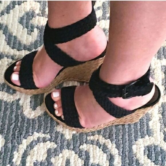 Stuart Weitzman Alex Espadrille Wedges Size 8 - Picture 3 of 7